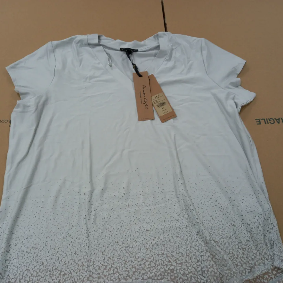 PHASE EIGHT ELI OMBRE TOP IN SOFT GREY - 18