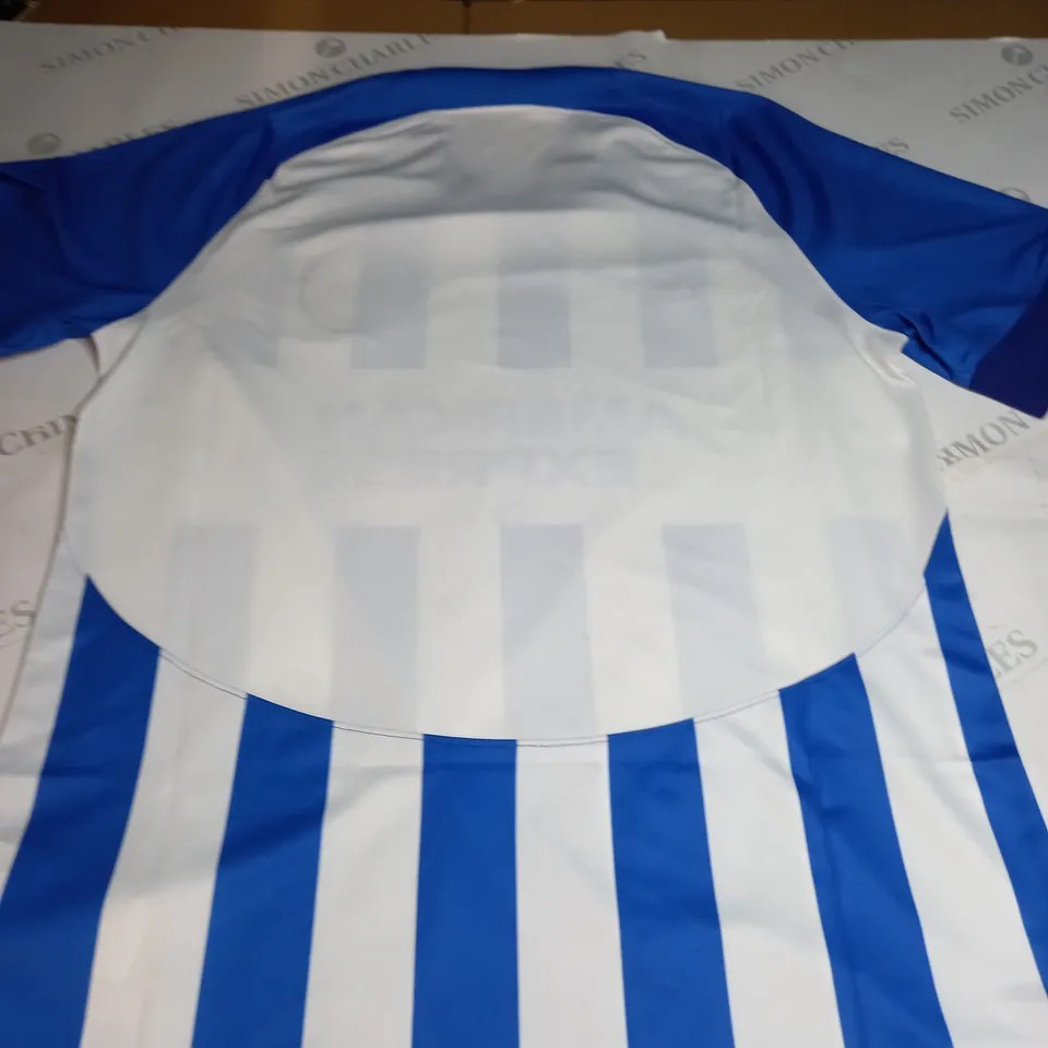 BRIGHTON AND HOVE ALBION FC HOME SHIRT SIZE L 