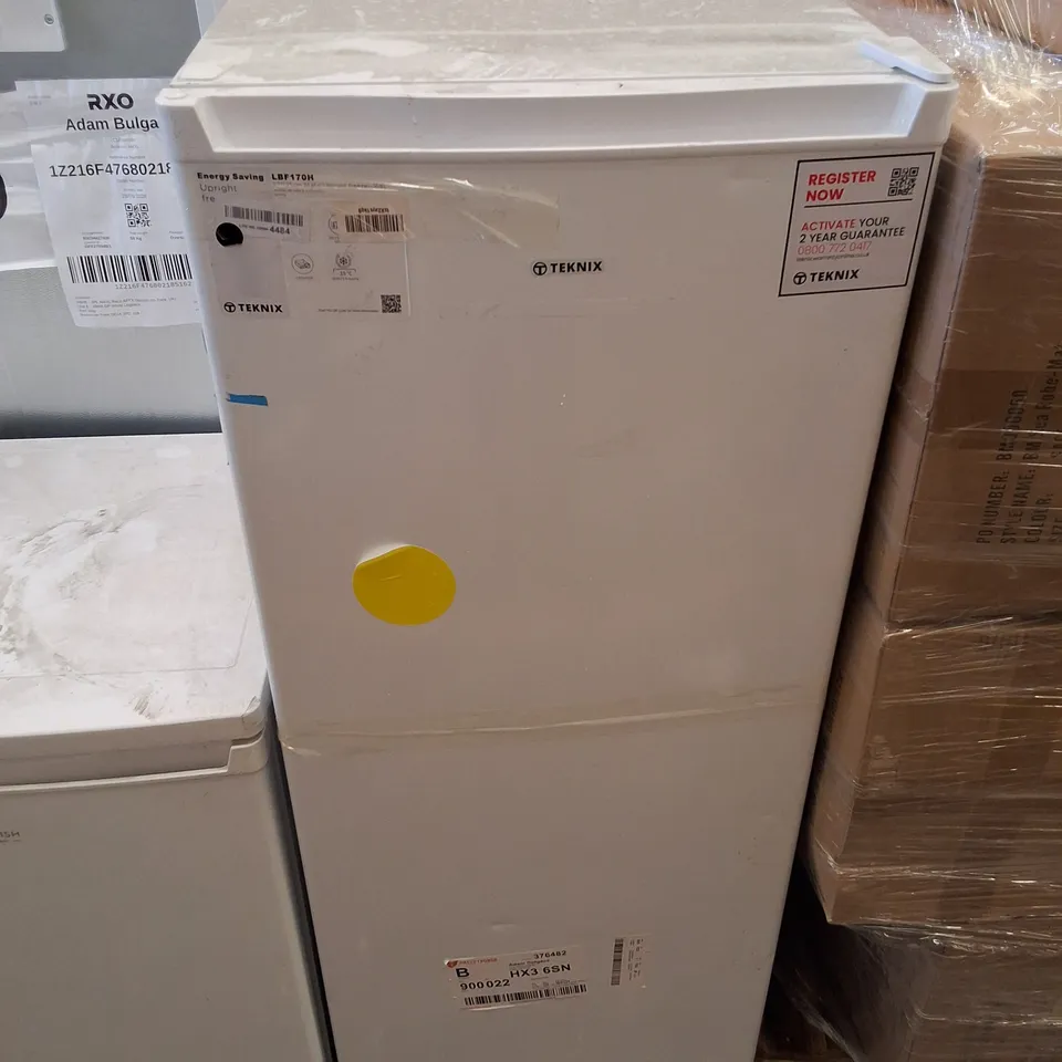 TEKNIX LBF170H 57×125CM STATIC UPRIGHT FREEZER - 168L - WHITE
