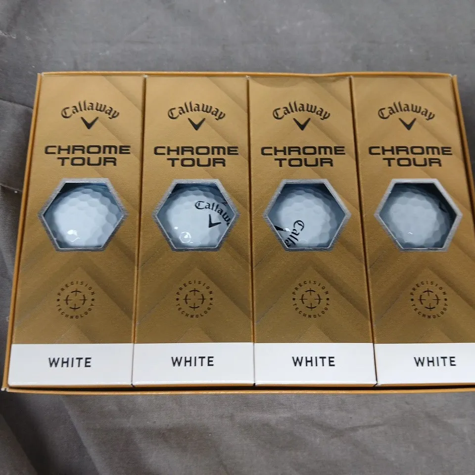 BOXED CALLAWAY CHROME TOUR GOLF BALLS - WHITE