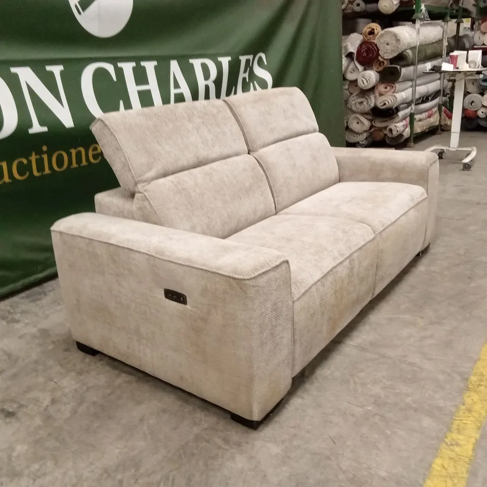 VENOSA 3 SEATER POWER RECLINER FABRIC SOFA RRP £1399