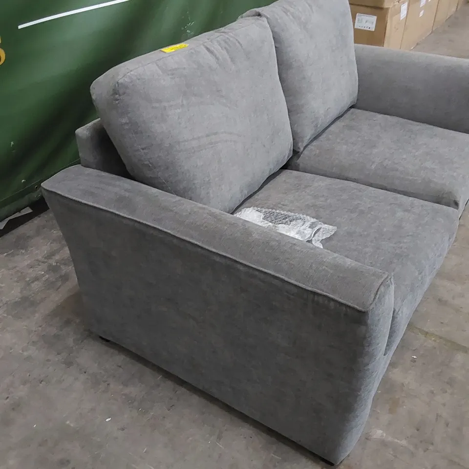 BELVIDERE 2-SEATER FOLD OUT SOFA BED UPHOLSTERED IN GREY FABRIC 