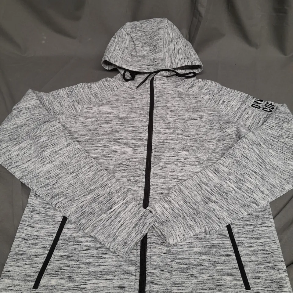 GYM+COFFEE MEN FLECK HOODIE SIZE S