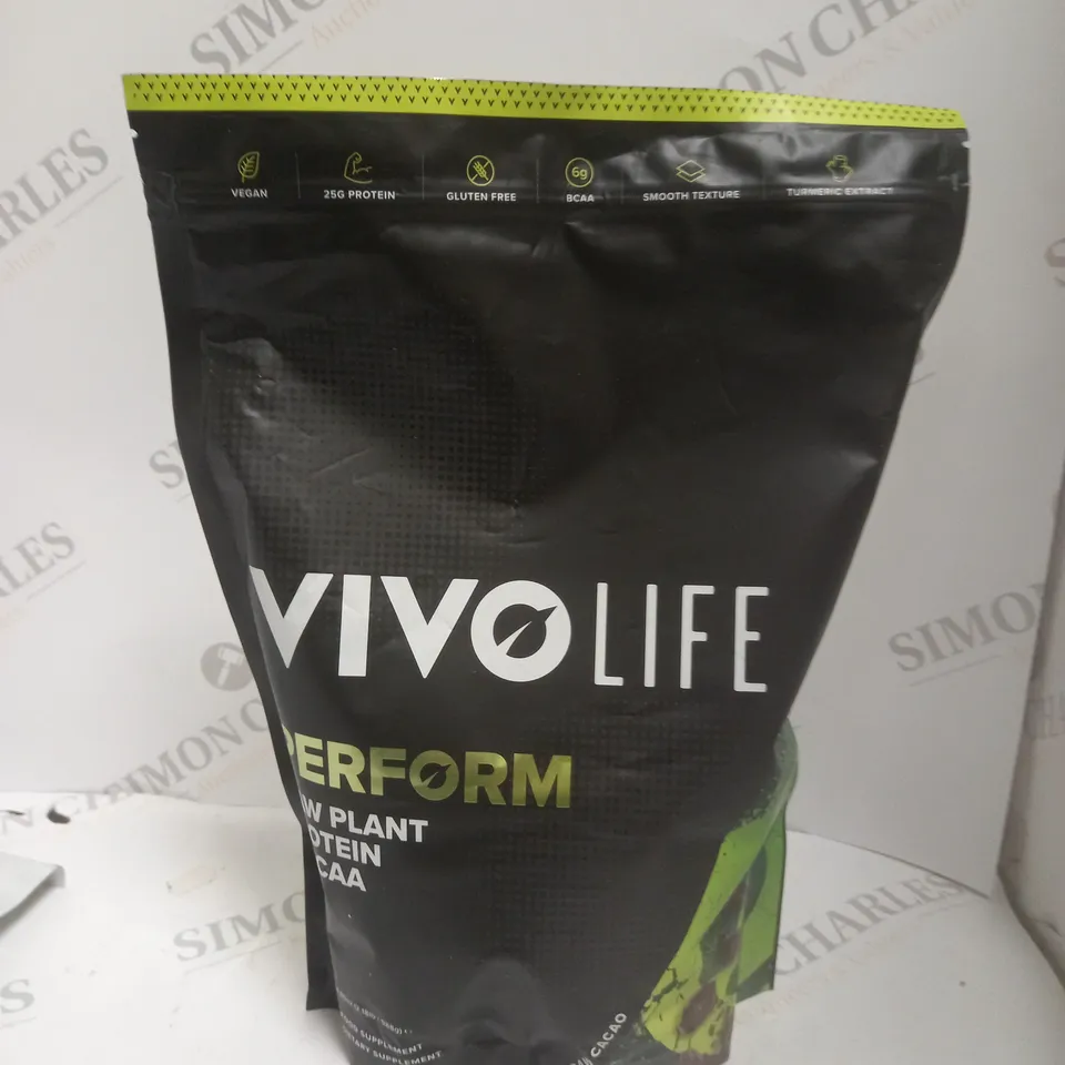 SEALED VIVOLIFE PERFORM RAW PLANT PROTEIN & BCAA - 988G - RAW CACAO 