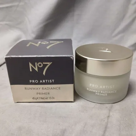 NO7 PRO ARTIST RUNWAY RADIANCE PRIMER – 45G, BOXED