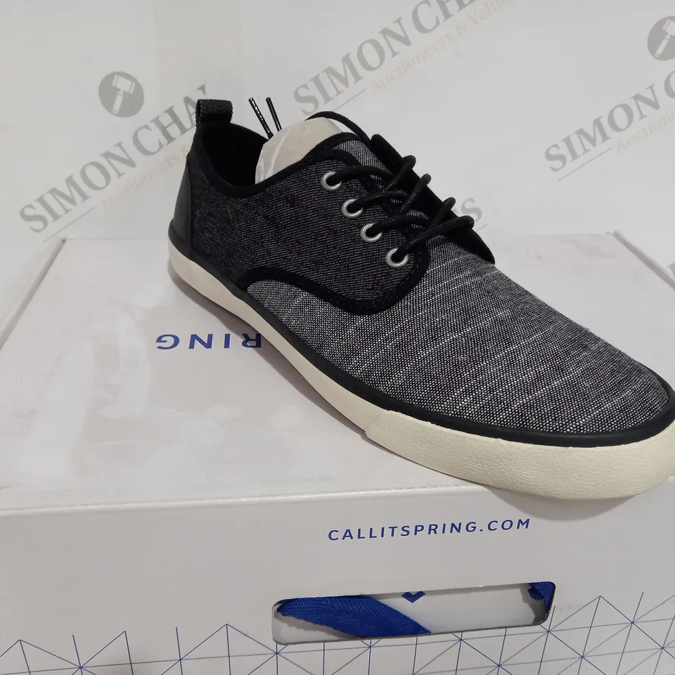 BOXED CALL IT SPRING BELLVARE BLACK & GREY SHOES - SIZE 6