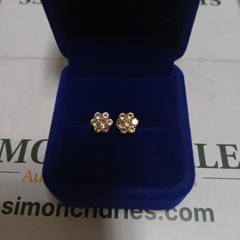 0.70CT MORGANITE CLUSTER EARRINGS