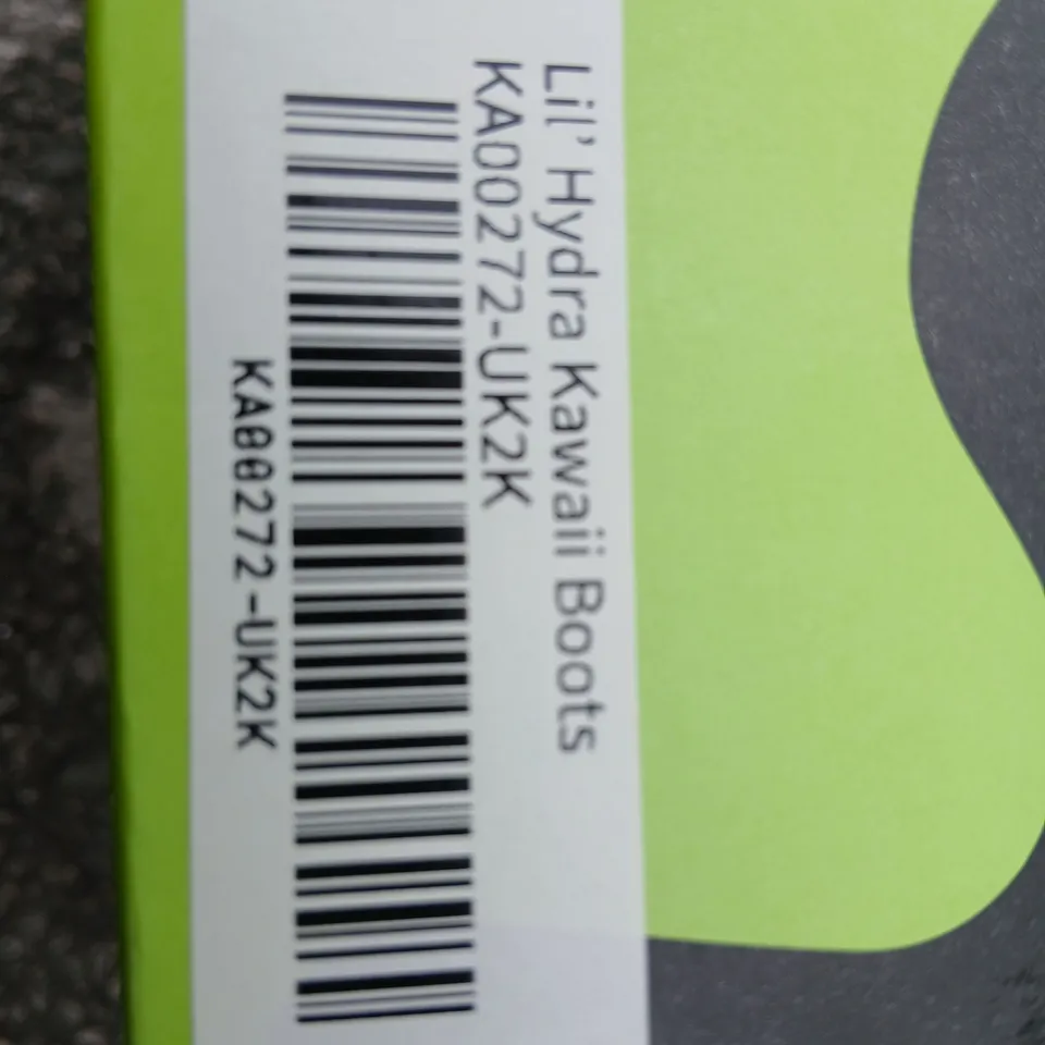 KOI KIDS' PINK HIGH-TOP BOOTS WITH WHITE LACES, GREY SUEDE TOE CAP SIZE 2