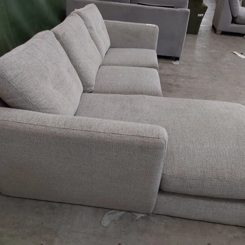 QUALITY BRITISH DESIGNER LOUNGE Co. CHAISE SOFA GREY FABRIC 