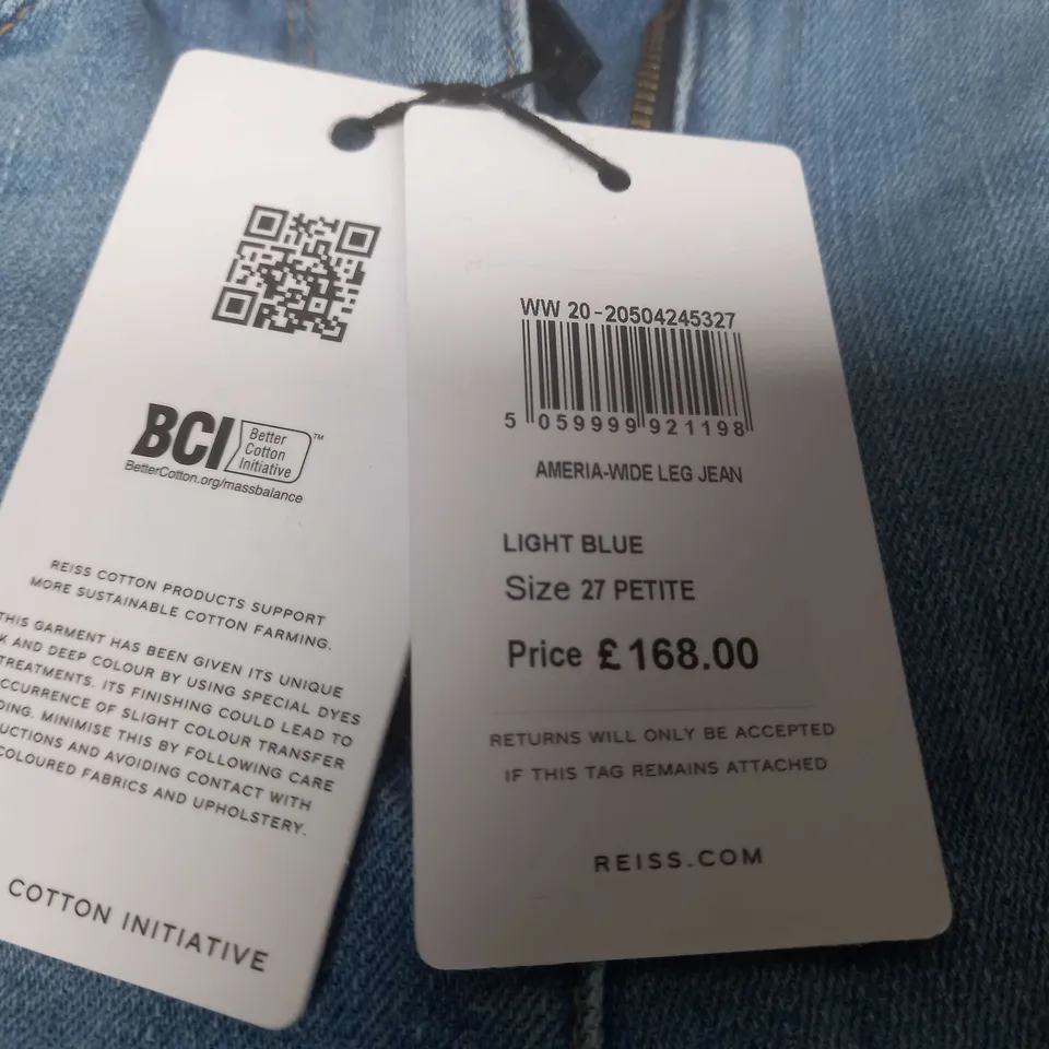 REISS PETITE AMERICA WIDE LEG JEANS - 27