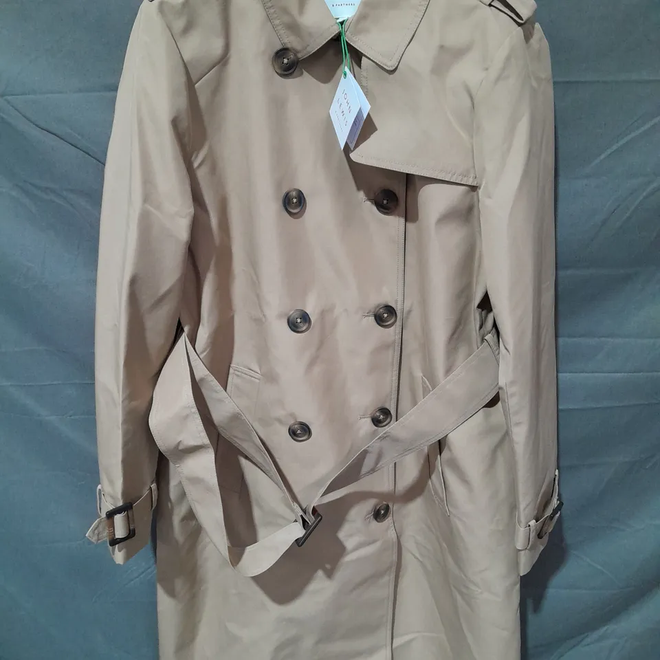 JOHN LEWIS TRENCH COAT IN TAN - SIZE 12