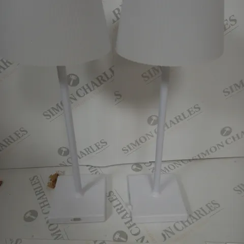 BOXED SFIXX SET OF 2 INDOOR OUTDOOR TOUCH TABLE LIGHTS - WHITE