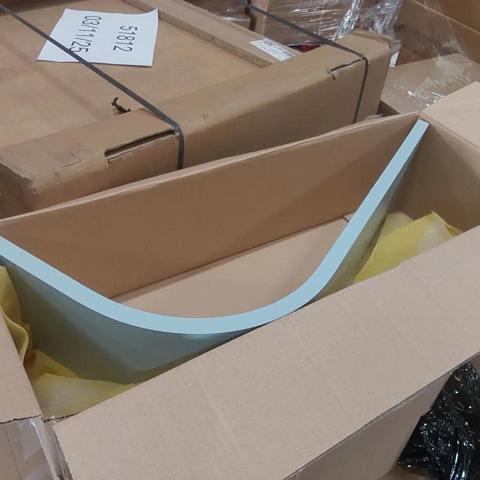 PALLET CONTAINING A LARGE QUANTITY OF ASSORTED FURNITURE PARTS INCLUDING: FURNITURE CARCASS, CURVED PLINTHS 