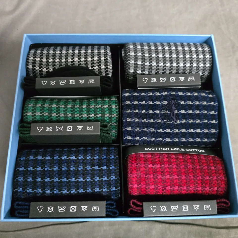 OXED LONDON SOCK CO SHAKEN & STIRRED II 6 PAIR BOX