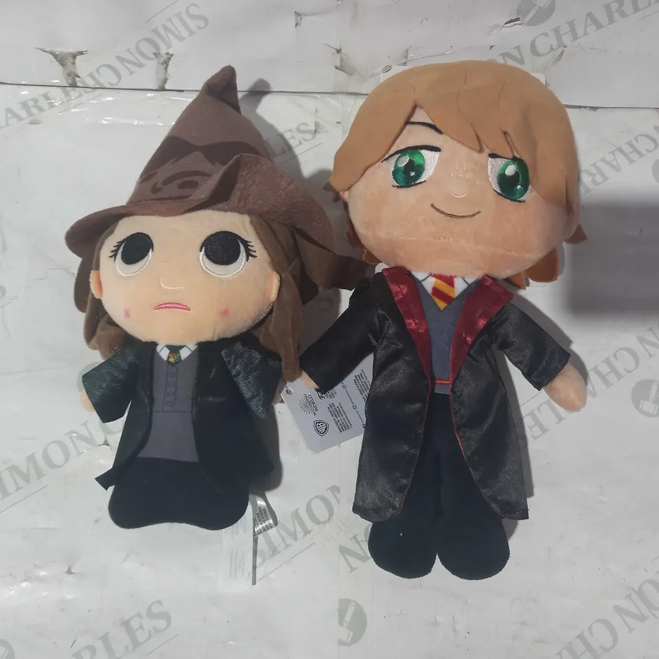 LOT OF 2 HARRY POTTER PLUSHES TO INCLUDE WIZARDING WORLD RON, & FUNKO SUPER CUTE PLUSHIES HERMIONE