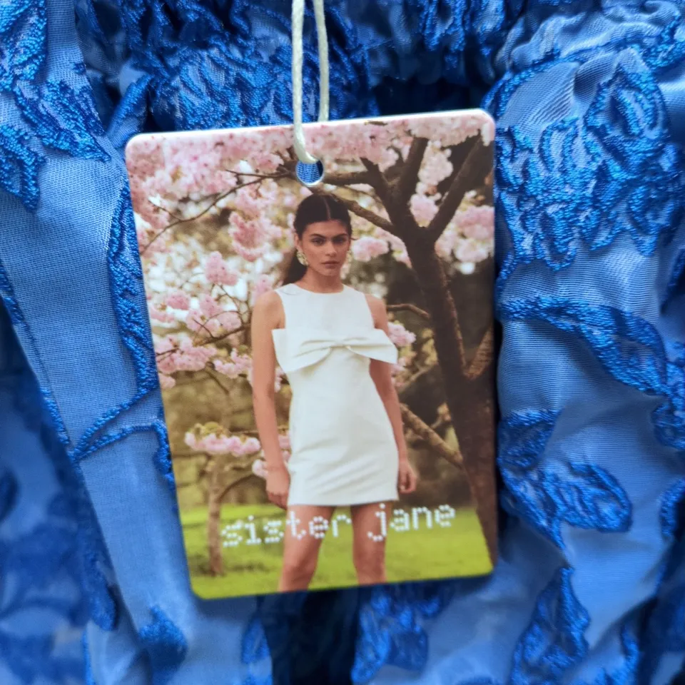 SISTER JANE BLUE LACE DRESS WITH PUFF SLEEVES