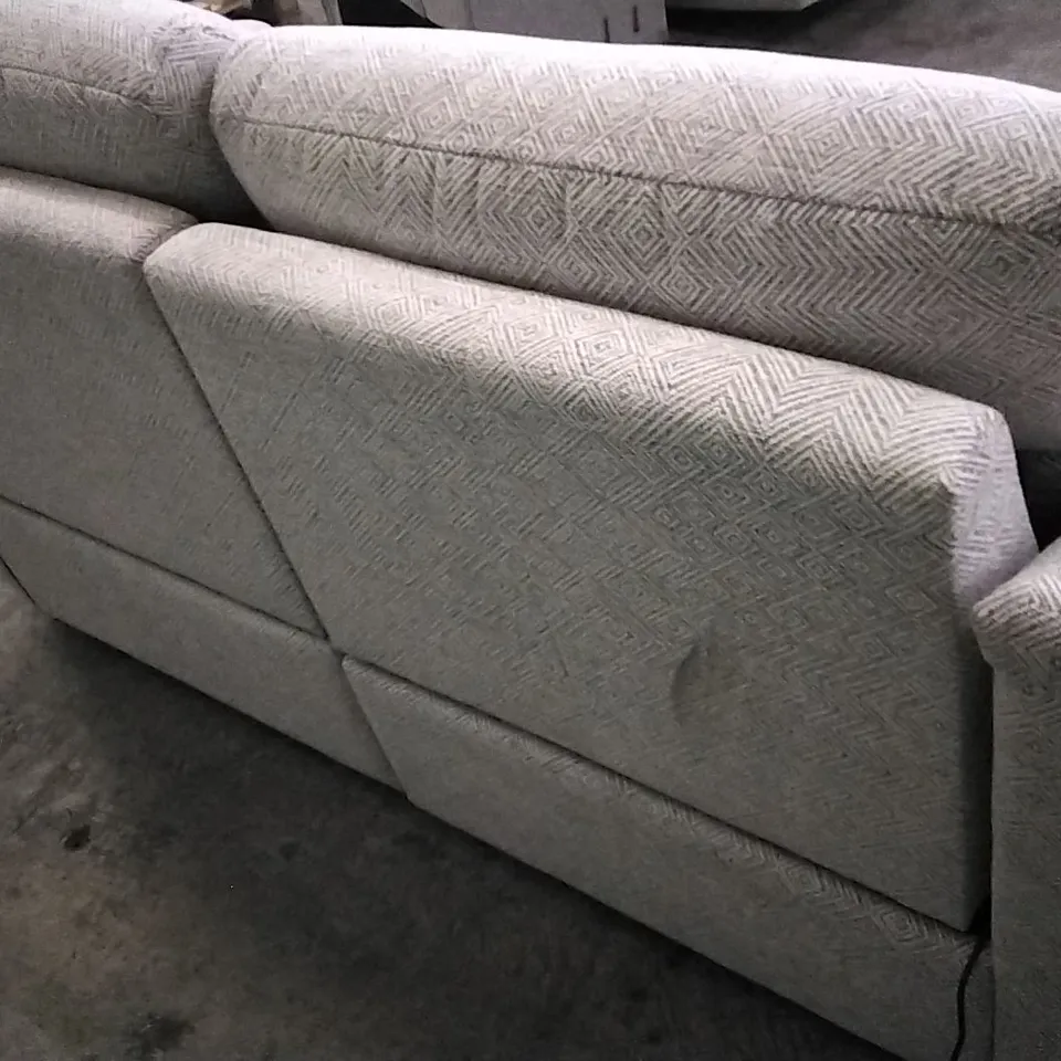QUALITY BRITISH DESIGNED & MANUFACTURED G PLAN LUCCA 3 SEATER POWER RECLINER NEBULAR MIST FABRIC SOFA