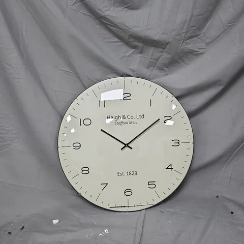 HAIGH & CO. LTD STAFFORD MILLS WALL CLOCK - EST. 1828