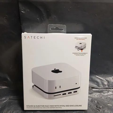 SATECHI STAND & HUB FOR MAC MINI WITH NVME SSD ENCLOSURE – BOXED