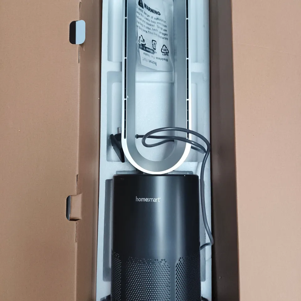 BOXED HOMESMART BLADELESS HEATER/FAN IN BLACK