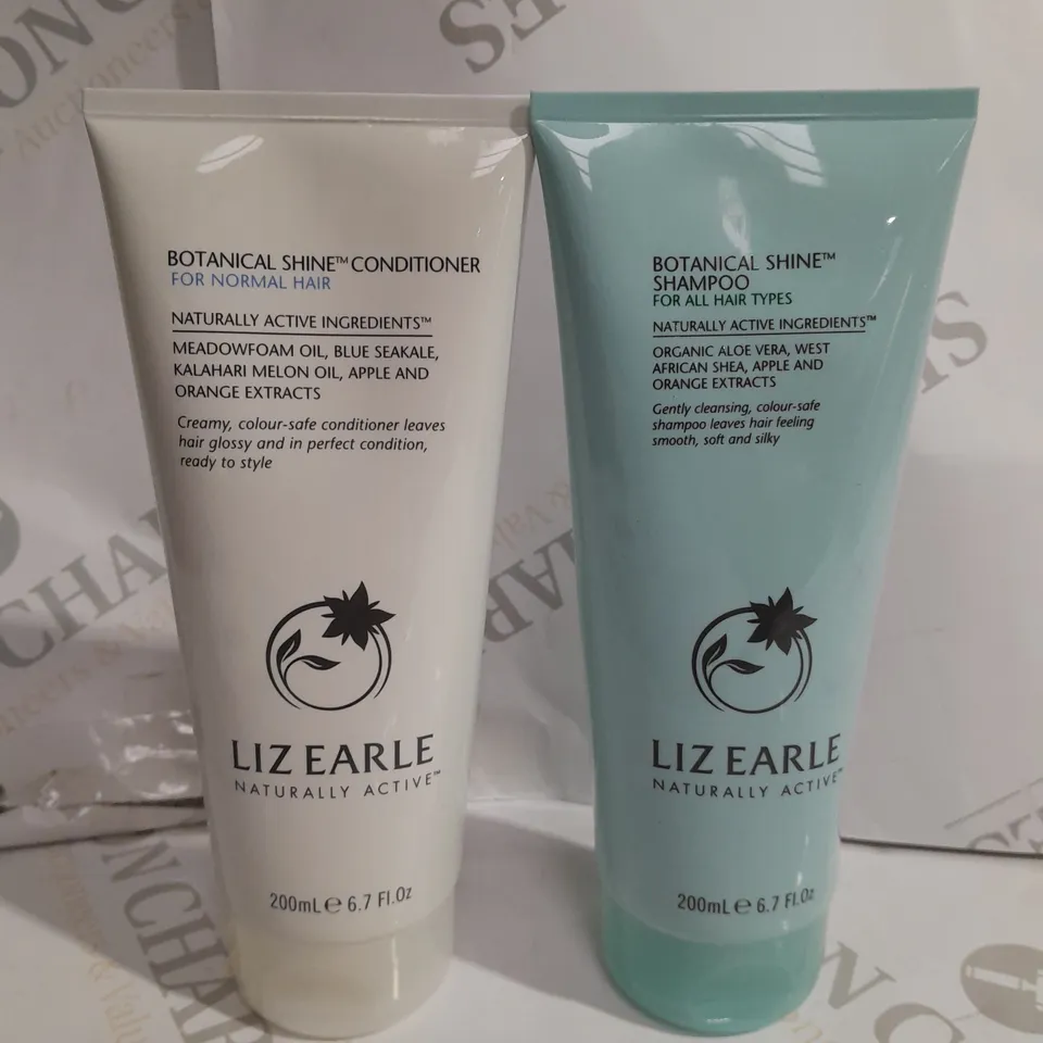 LIZ EARLE BOTANIC SHINE SET OF SHAMPOO & CONDITIONER FOR ALL HAIR TYPES