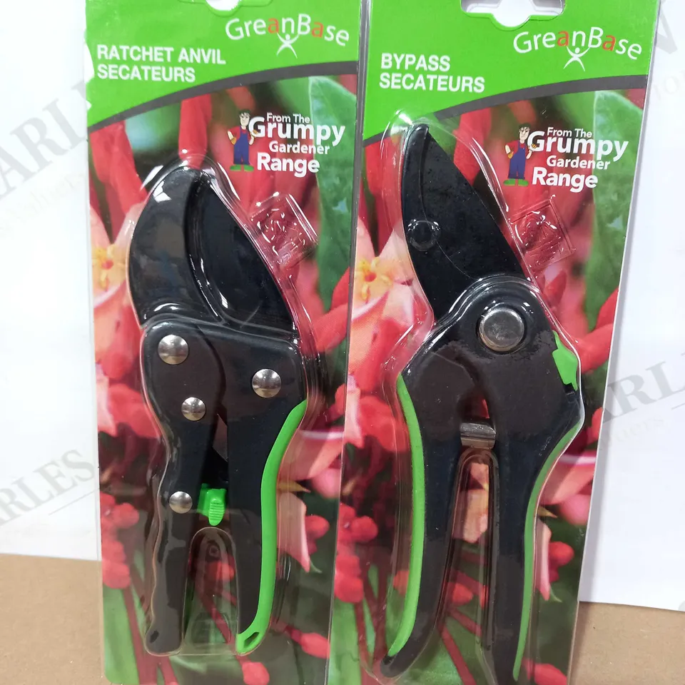 GRUMPY GARDENER RATCHET BYPASS SECATEUR DUO SET