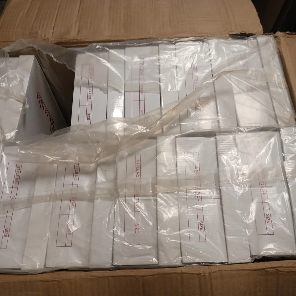 LOT OF 24 BOXED PAIRS OF LAVANDA NAVY HEELED SHOES - VARIOUS SIZES