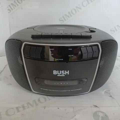 BOXED BUSH CD/CASSETTE BOOMBOX WITH RADIO