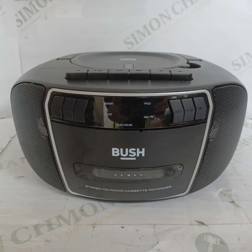 BOXED BUSH CD/CASSETTE BOOMBOX WITH RADIO