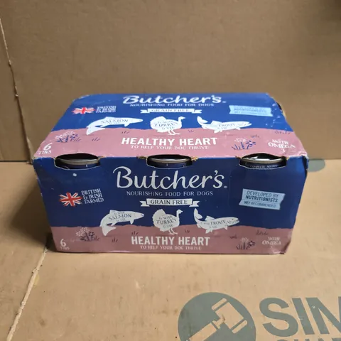 BOXED BUTCHER'S GRAIN FREE HEALTHY HEART TINS 6 X 390G