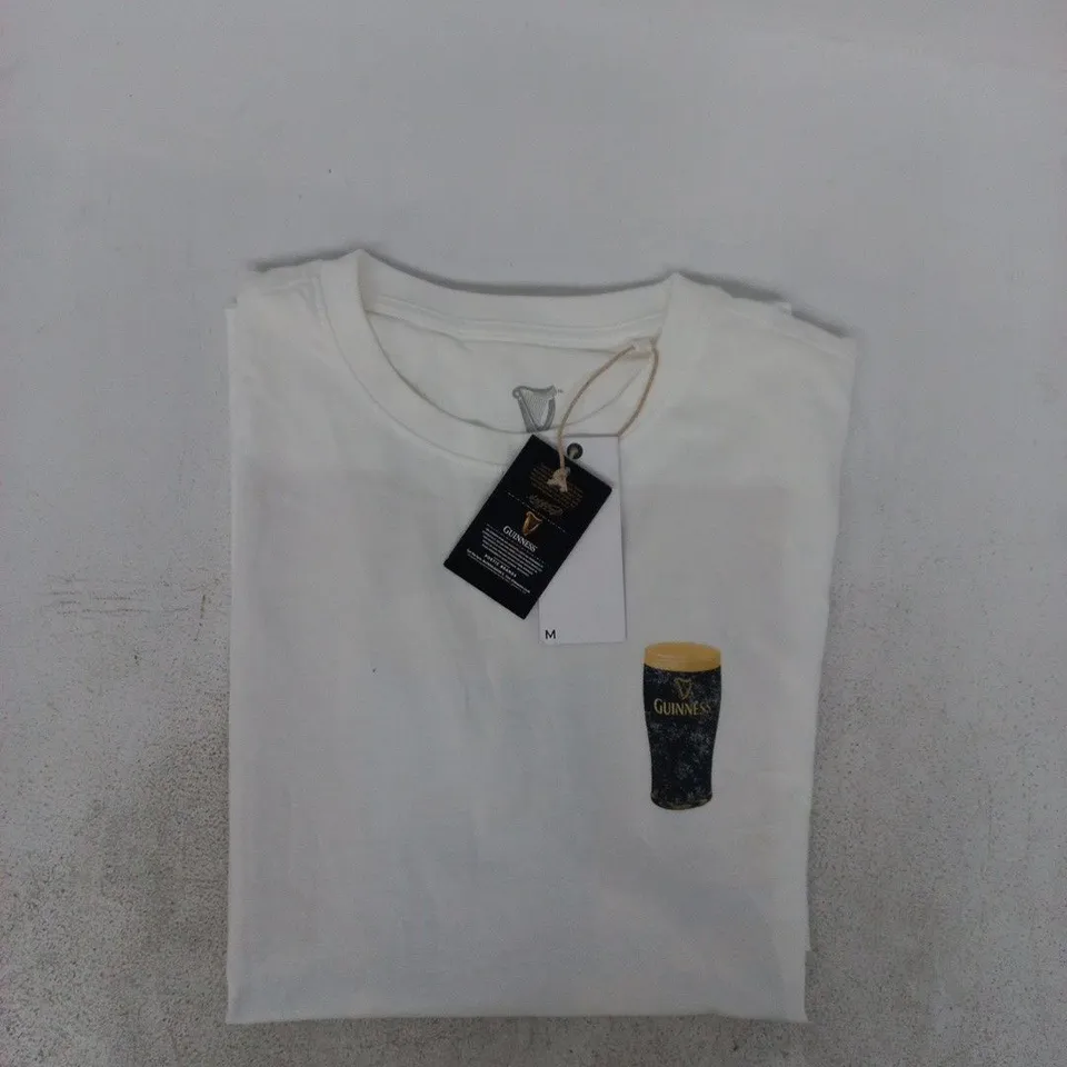 GUINNESS SHORT SLEEVE T-SHIRT IN WHITE SIZE MEDIUM