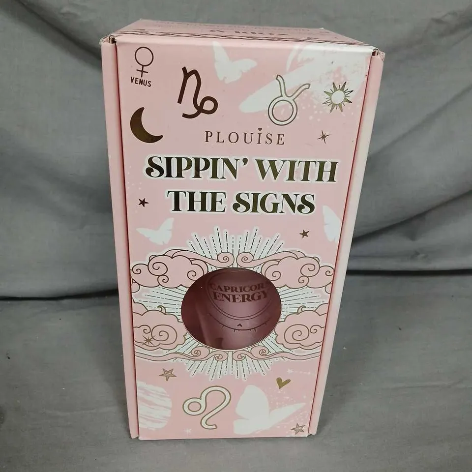BOXED PLOUISE CAPRICORN SIPPIN WITH THE SIGNS CUP