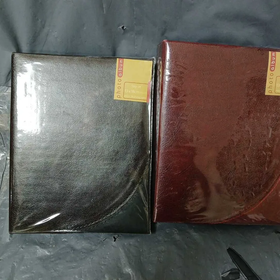 6 PHOTO ALBUMS IN BROWN AND BLACK (5"x7")