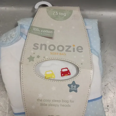 MOTHERCARE SNOOZIE 2.5TOG COTTON SLEEP BAG - 0-6 MONTHS 