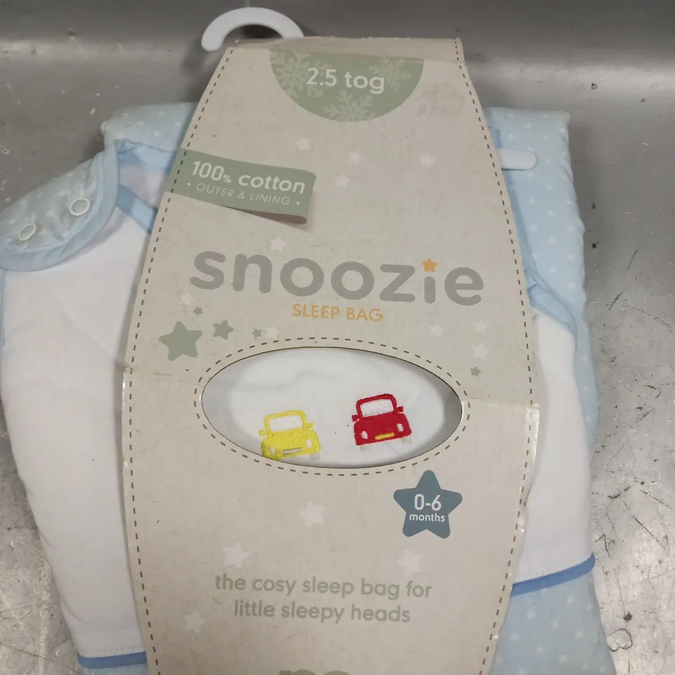 MOTHERCARE SNOOZIE 2.5TOG COTTON SLEEP BAG - 0-6 MONTHS 