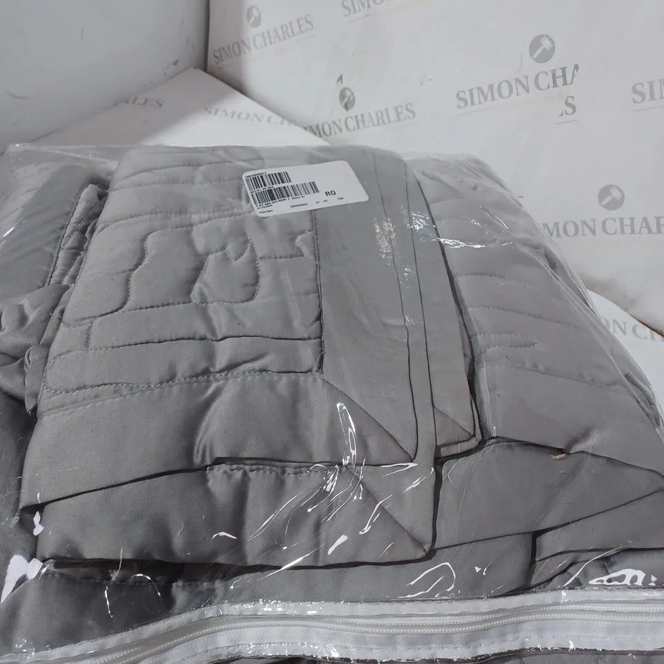 FINEST BED LINEN BY KELLY HOPPEN LATTE DOUBLE SIZE EMBROIDED SET 