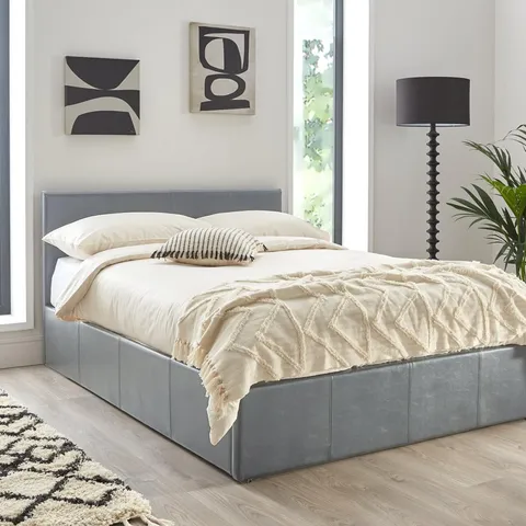 BOXED MARSTON DOUBLE LIFT UP BED- GREY (2 BOXES)