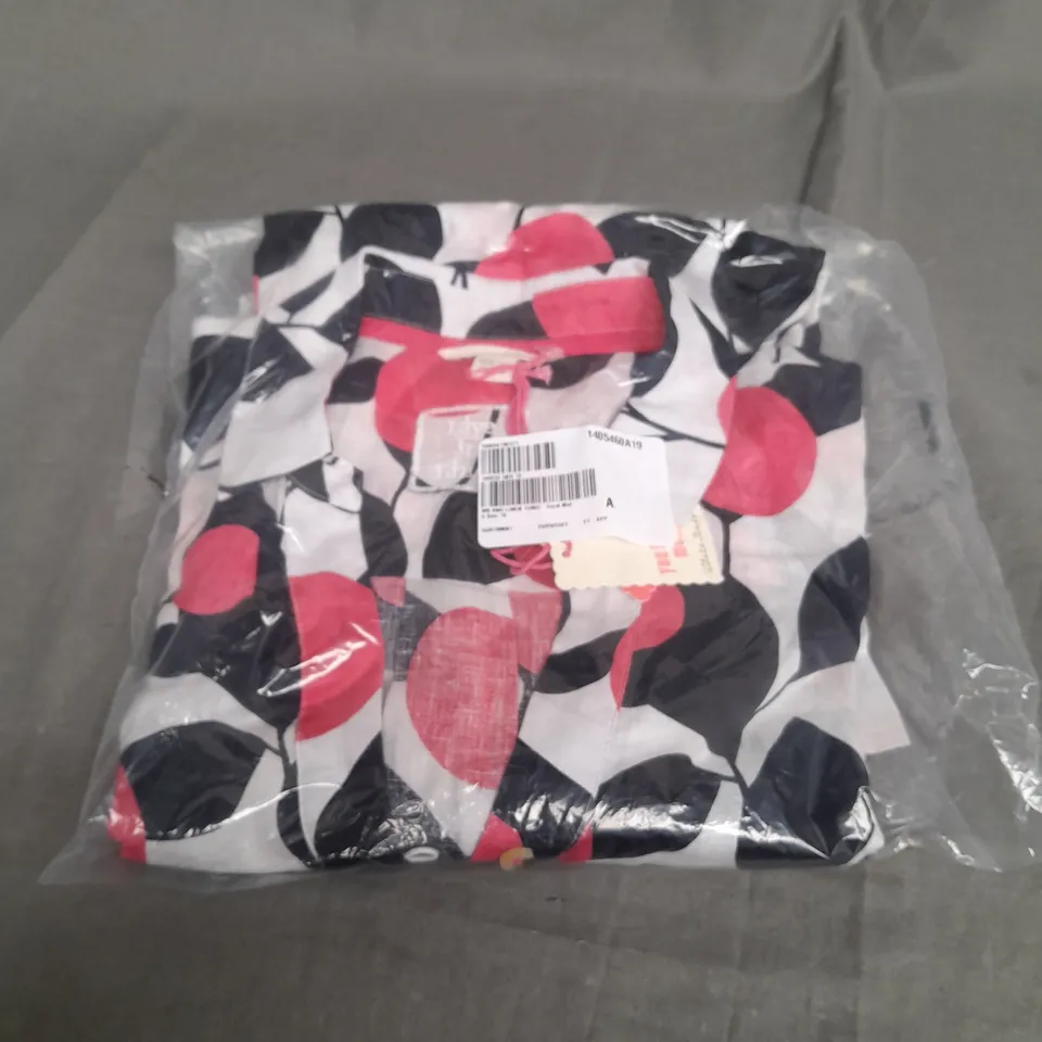 SEALED WHITE STUFF LINEN TUNIC CORAL MULTI COLOUR - SIZE 10