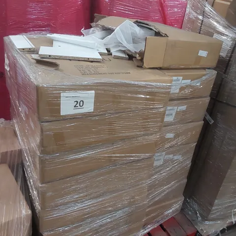 PALLET CONTAINING A LARGE QUANTITY OF FITYOU TV CABINET PARTS