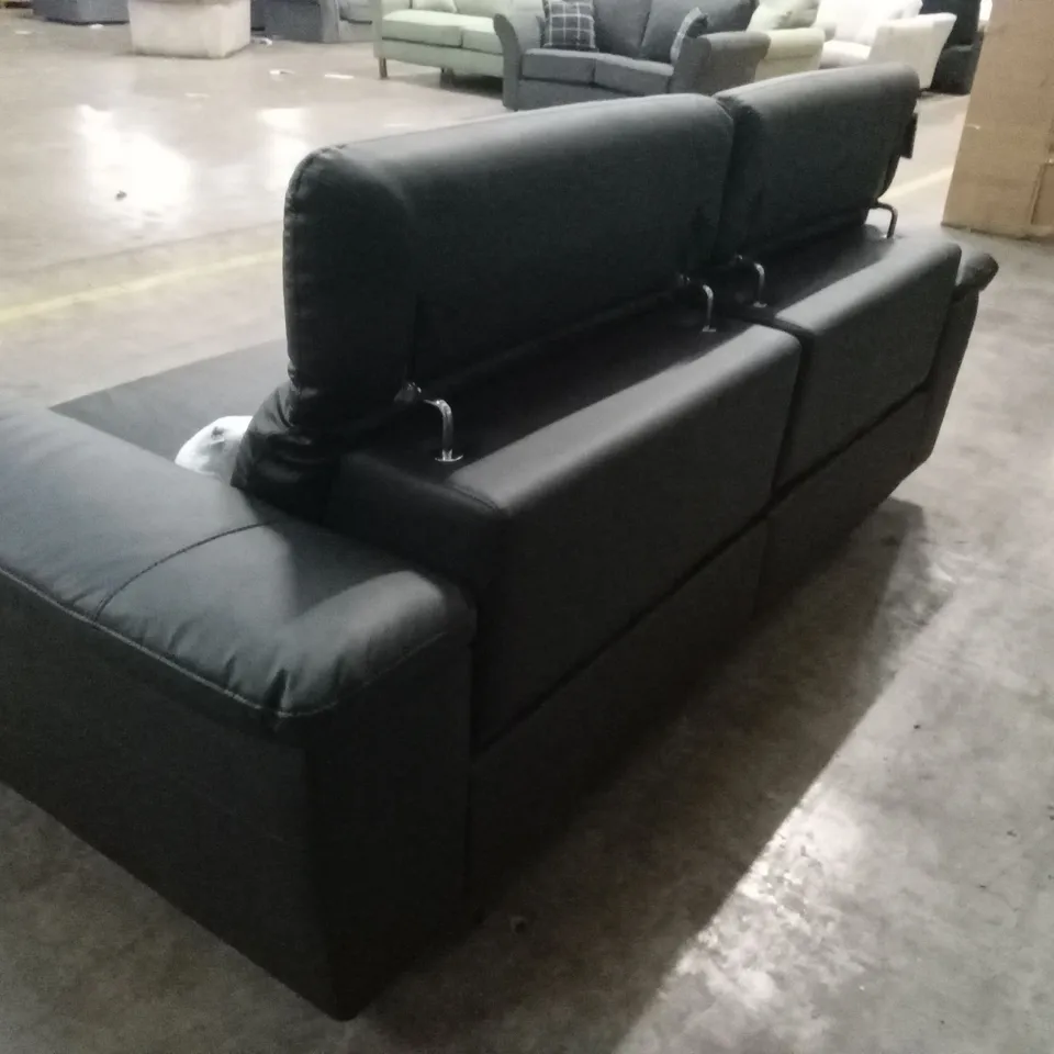 LORENZA 3 SEATER LEATHER/FAUX LEATHER POWER RECLINER RRP £1249