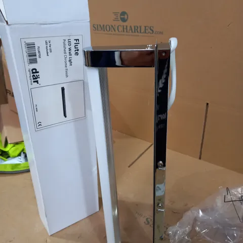 FLUTE LED WALL LIGHT POLISHED CHROME FINISH