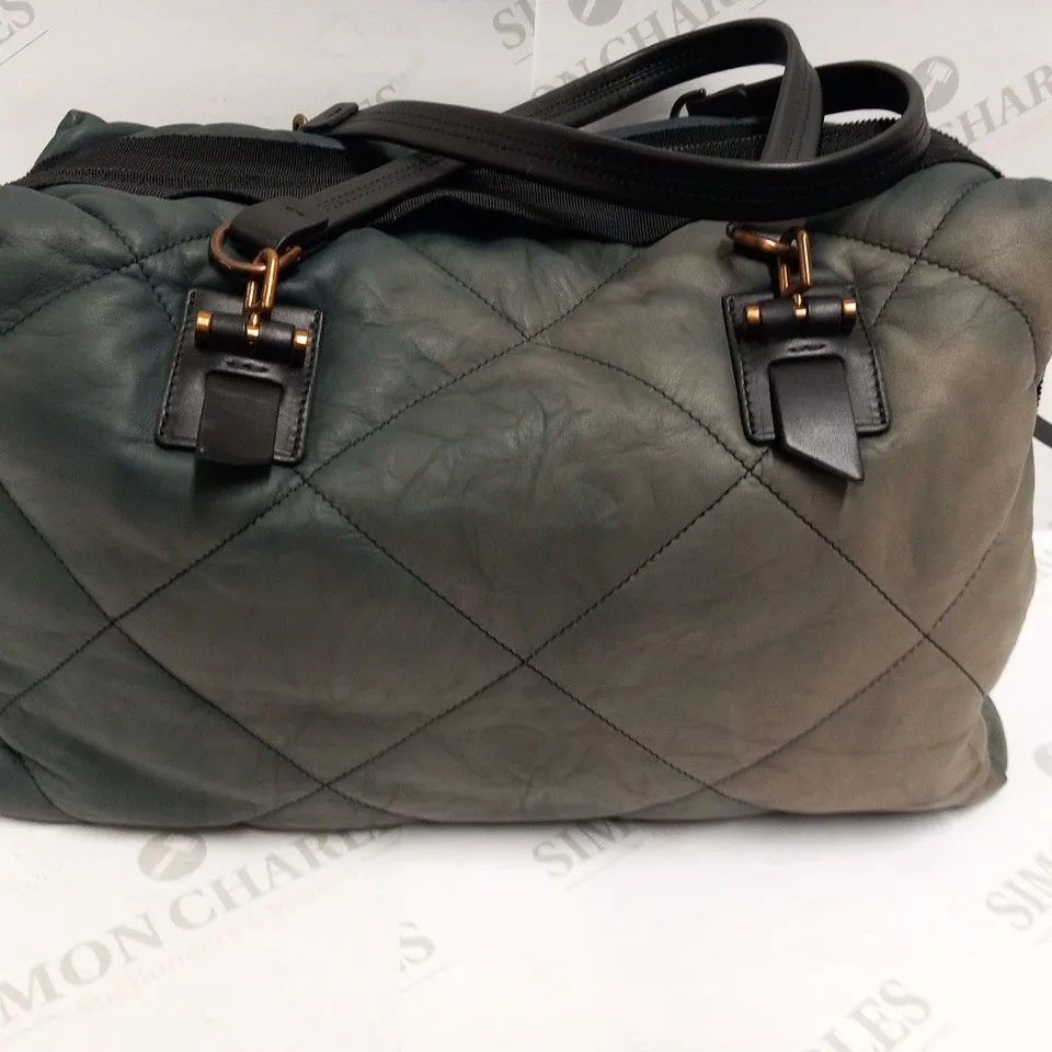 LANVIN NAVY LAMBSKIN BOWLING BAG