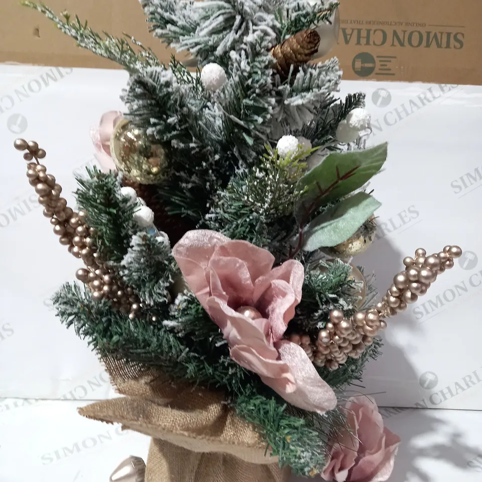 FROSTED ROSE TABLE TOP TREE RRP £29.99