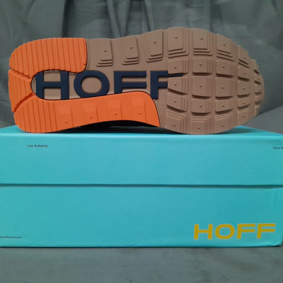 BOXED PAIR OF HOFF DELOS TRAINERS IN GREY/NAVY UK SIZE 7