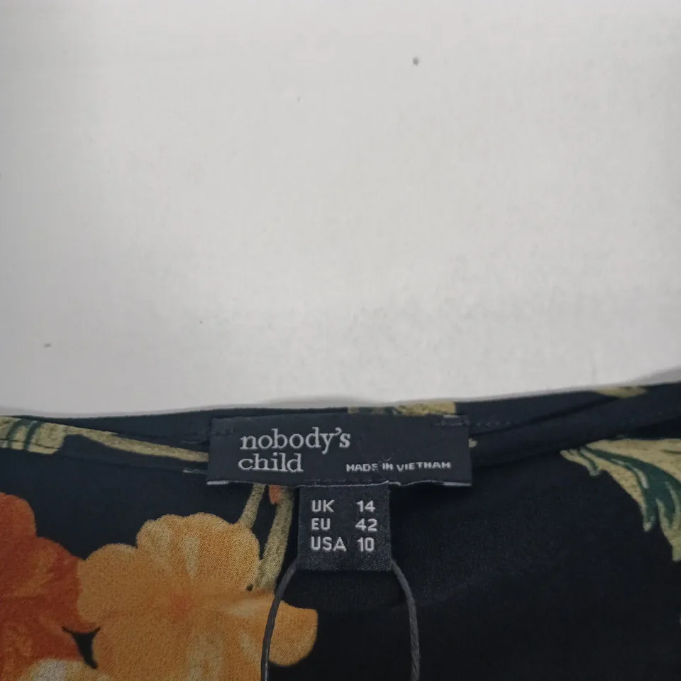 NOBODY'S CHILD FLORAL DRESS – UK 14 (EU 42, US 10) – MADE IN VIETNAM