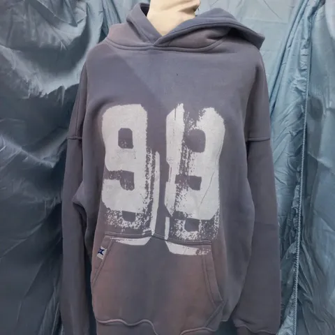 AELFRIC EDEN GREY HOODIE, SIZE S