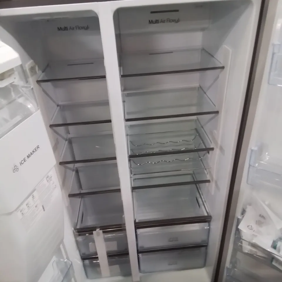 HISENSE DOUBLE-DOOR, FREESTANDING FRIDGE FREEZER WITH ICE AND WATER DISPENSER - COLLECTION ONLY