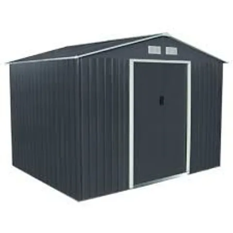 BOXED 9FT W × 6FT D APEX METAL SHED (3 BOXES)