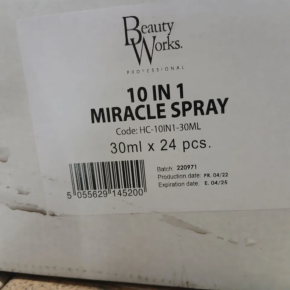 APPROXIMATELY 240 BEAUTY WORKS PROFESSIONAL 10 IN 1 MIRACLE SPRAY, 30ML