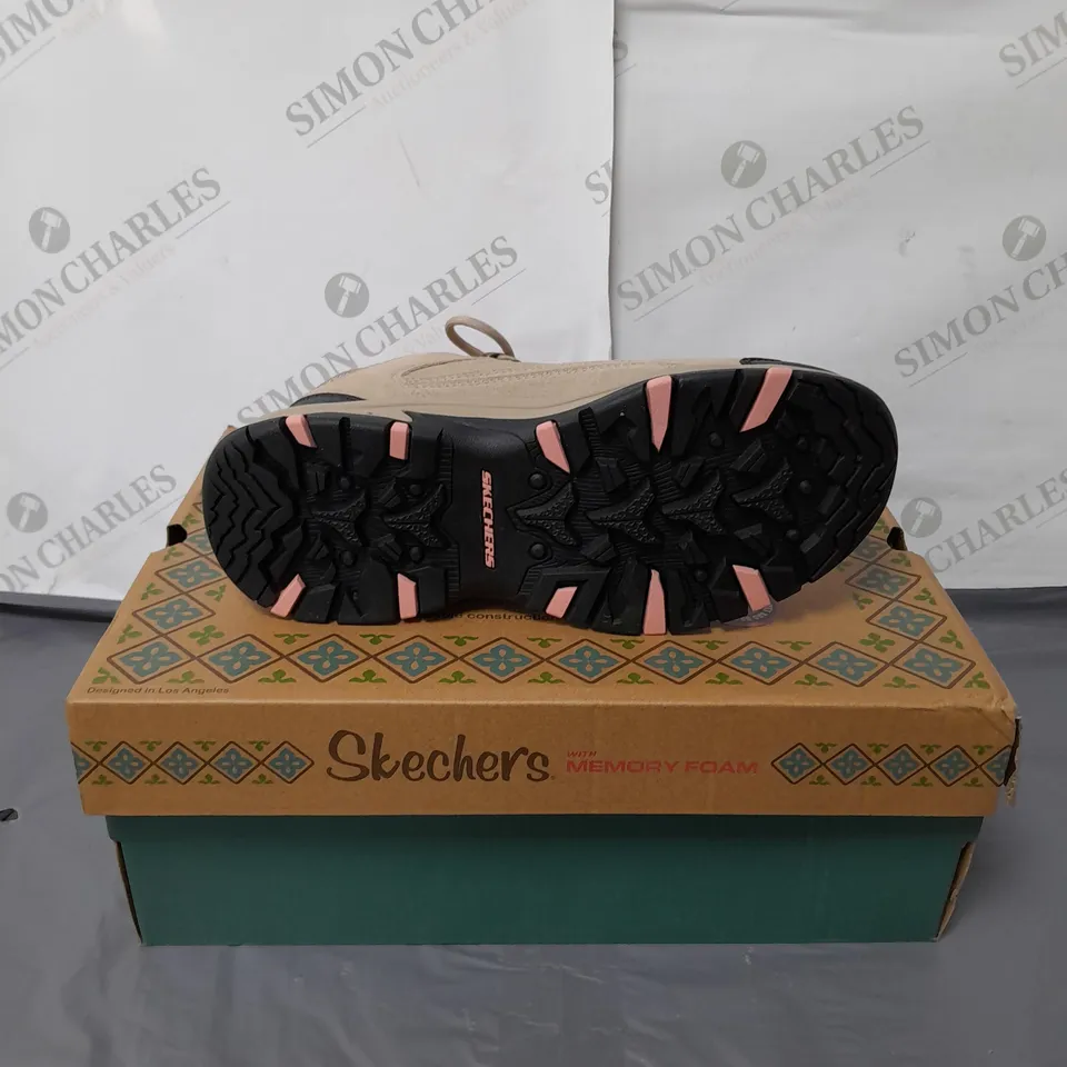 SKECHERS LADIES BEIGE WATERPROOF TRAINERS SIZE 4